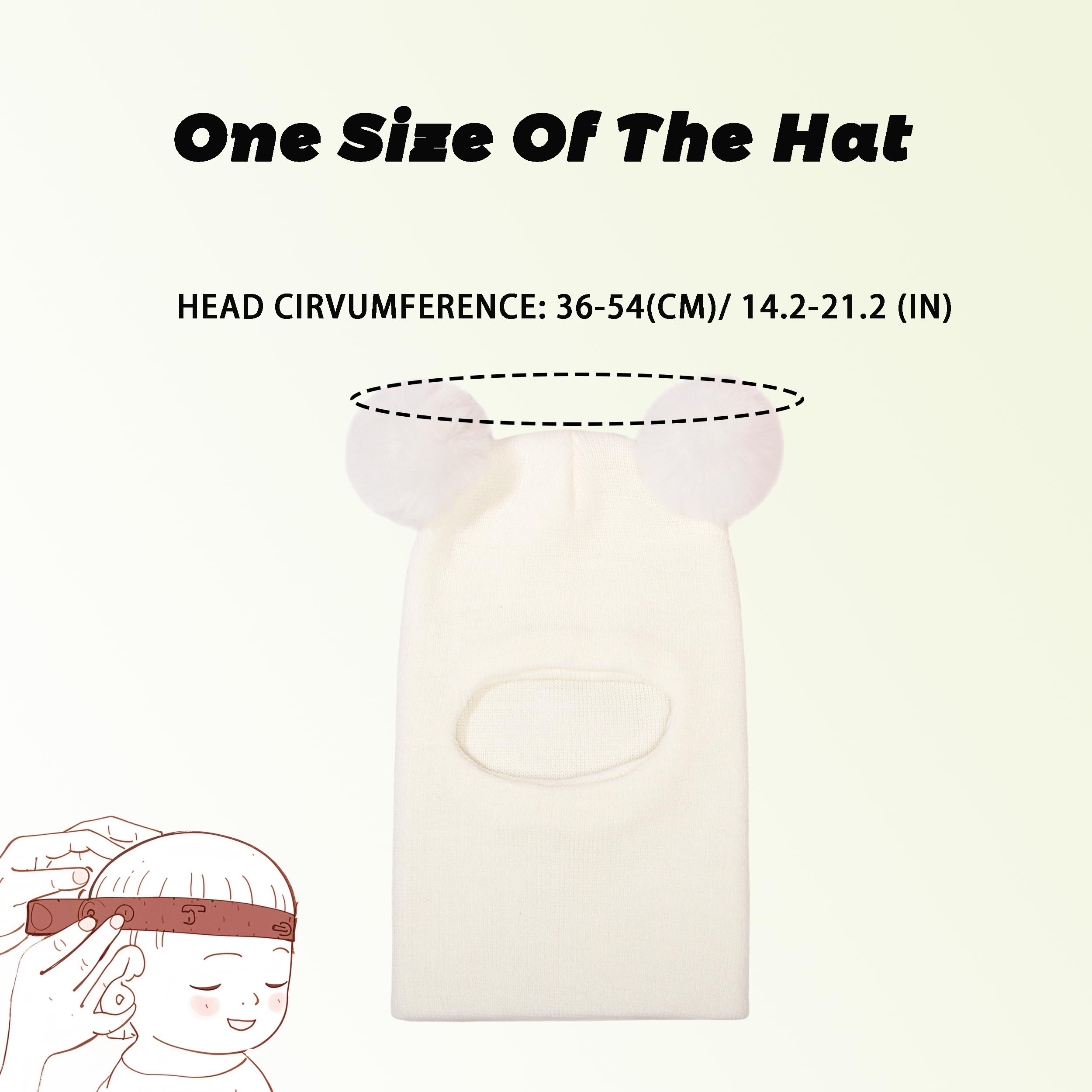 ENBAOHUI Baby Winter Hat Scarf 2 Packs Toddler Winter Hat Boys Girls Beanies for Kids Knit Warm Kids Beanie hat 1-6T Black&Khaki