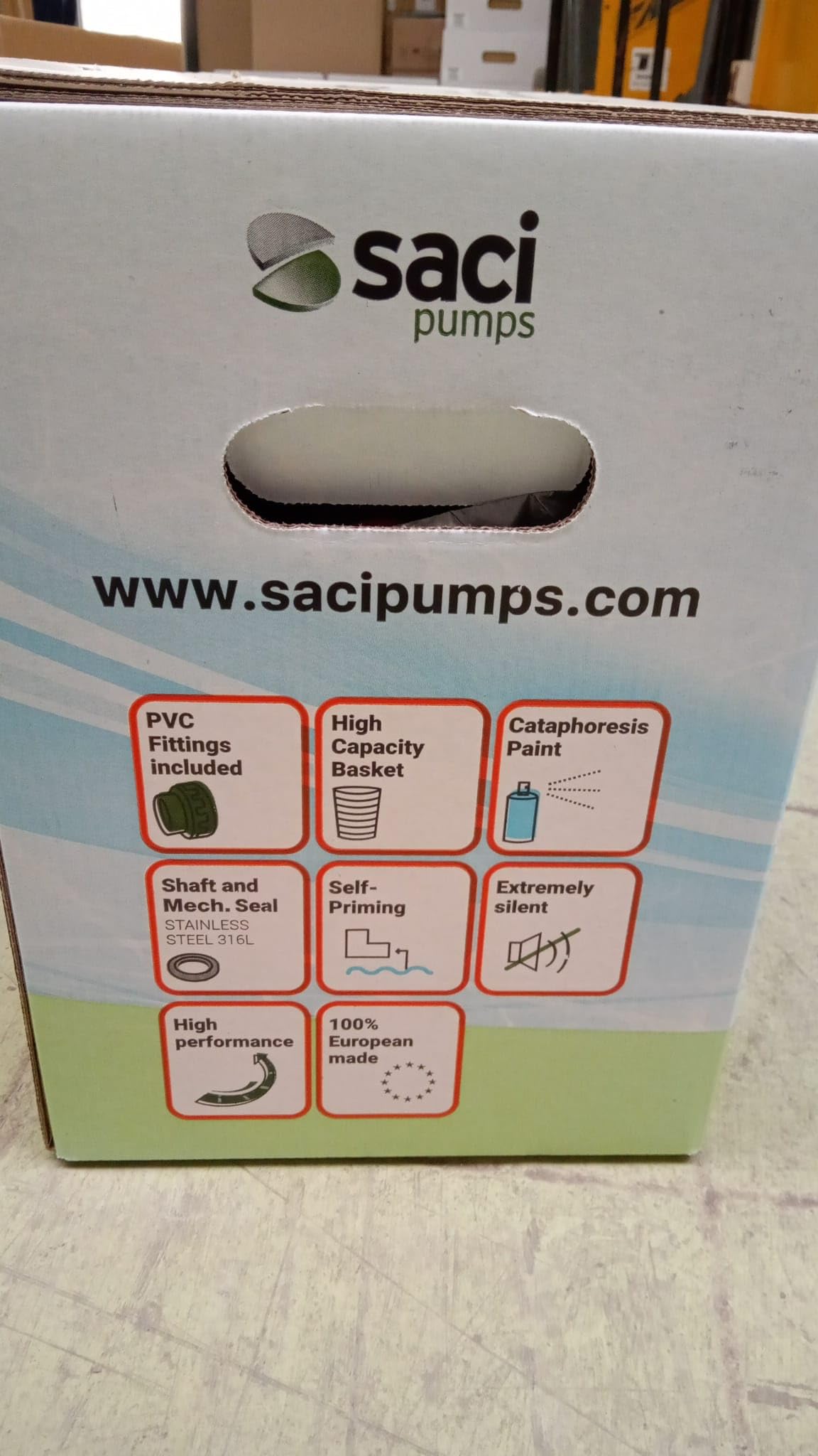 Saci Pumps Bomba Industrial de Agua Optima 50M - 7.000 l/h Negro