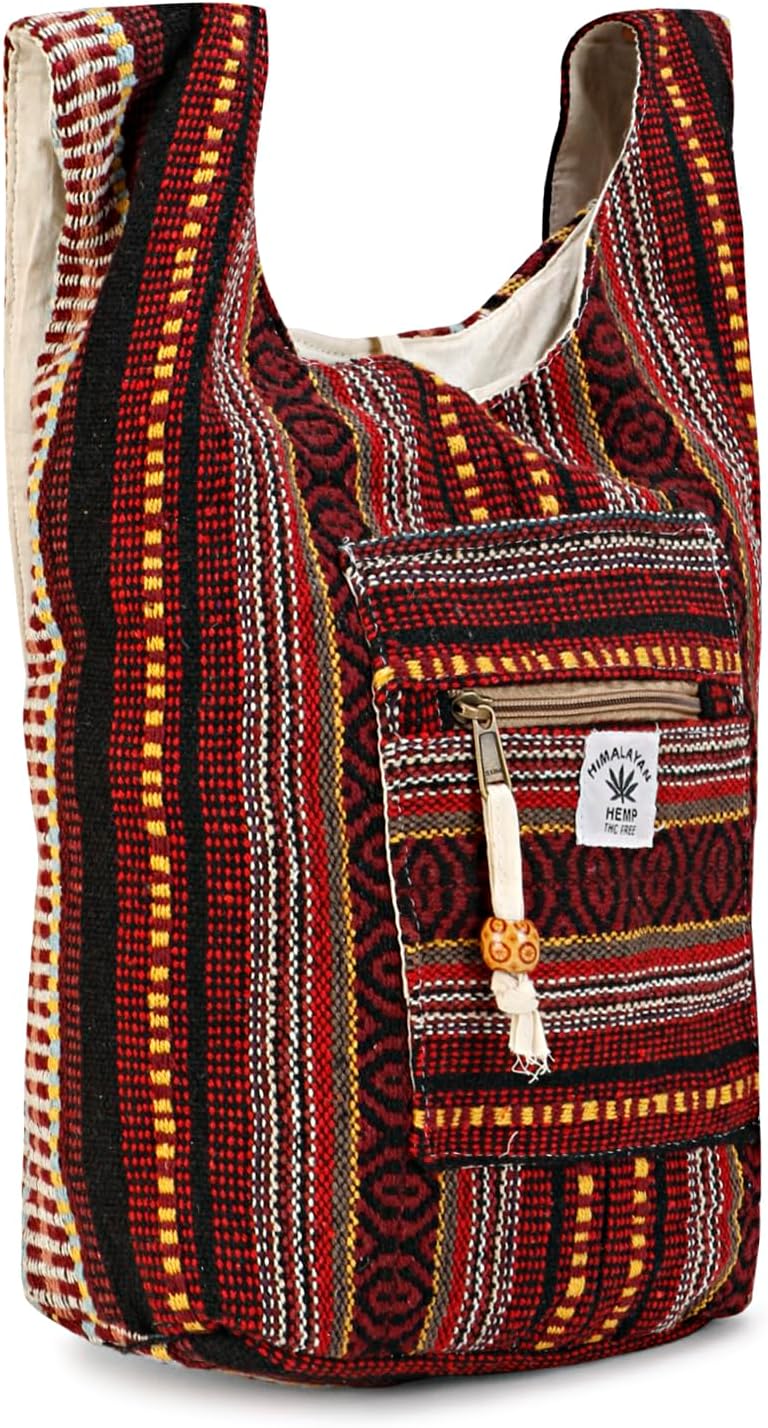 LONGING TO BUY Hemp Messenger Crossbody Sling Bag - Unisex Beach Party Bag - Image 4