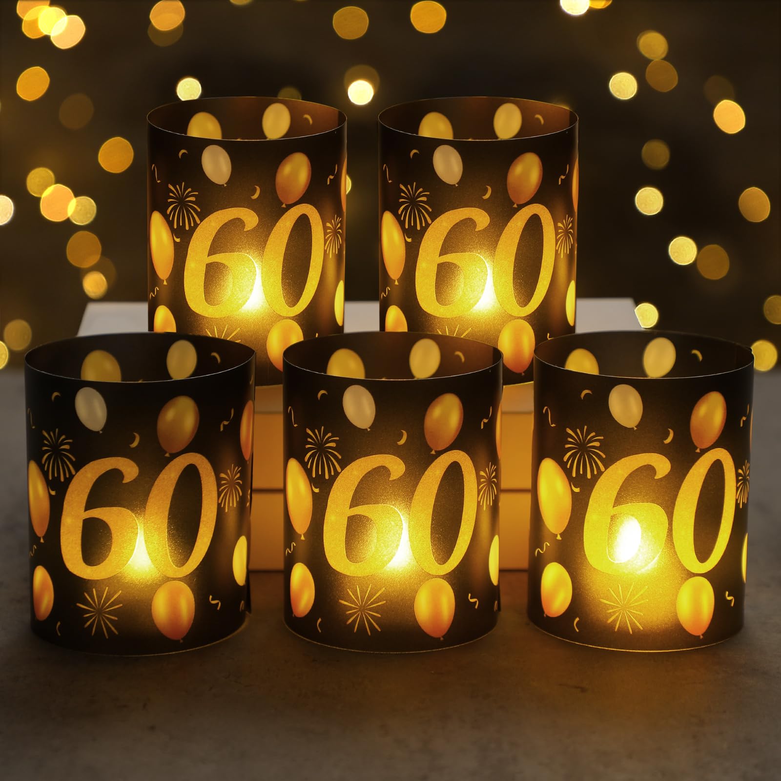 9 stuks 60e verjaardag decoratie voor mannen vrouwen 60e verjaardag