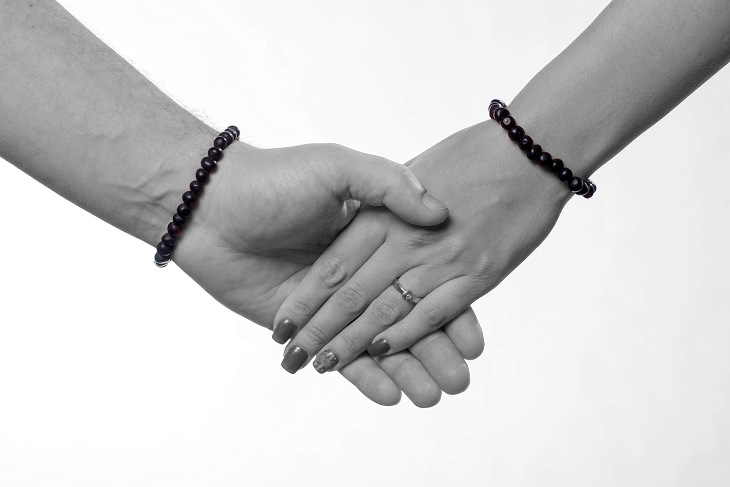 AMBERAGE Natural Baltic Amber Bracelet for Adults (Women/Men) - Hand made From Raw-Unpolished/Certified Baltic Amber Beads(6 Colors) (8, Raw-Unpolished Dark Cherry) - Image 4