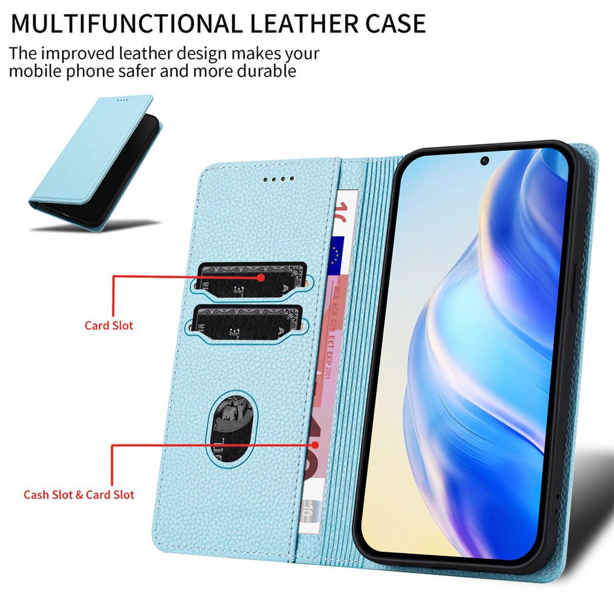 BORYA Leder Hülle Für Doogee Note 59 Pro 5G / Note 59 5G, Seidiges