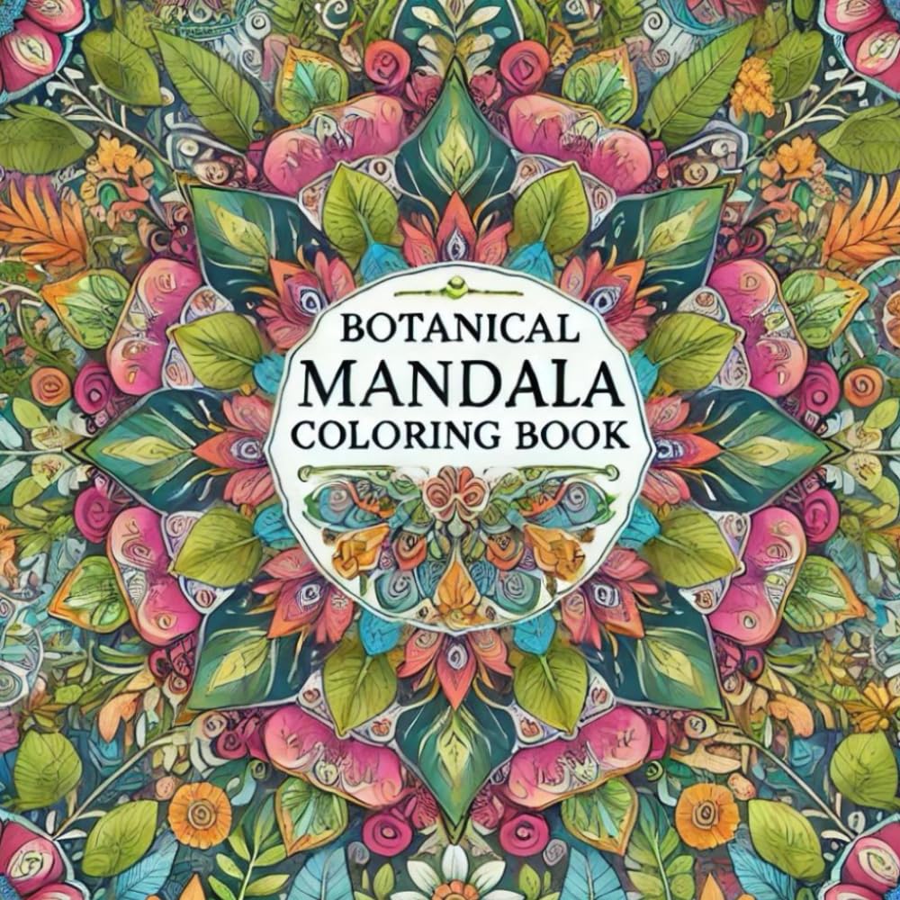 Botanical Mandalas: A Nature-Inspired Coloring Book for Relaxation and Creativity