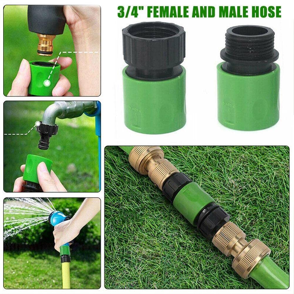 Capezzolo con connettore rapido EURO USA Adattatore per tubo flessibile filettato maschio da 3/4 pollici per sistema di irrigazione per irrigazione a goccia per tubi da giardino  15