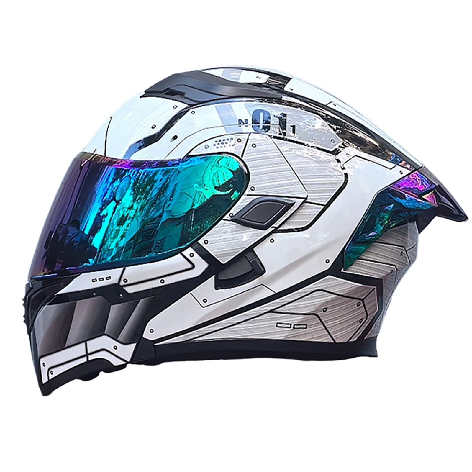 Modularer Motorradhelm, Klapphelm Mit Doppelvisier, DOT/ECE-Geprüft, Integralhelm Für Erwachsene (Männer Und Frauen)