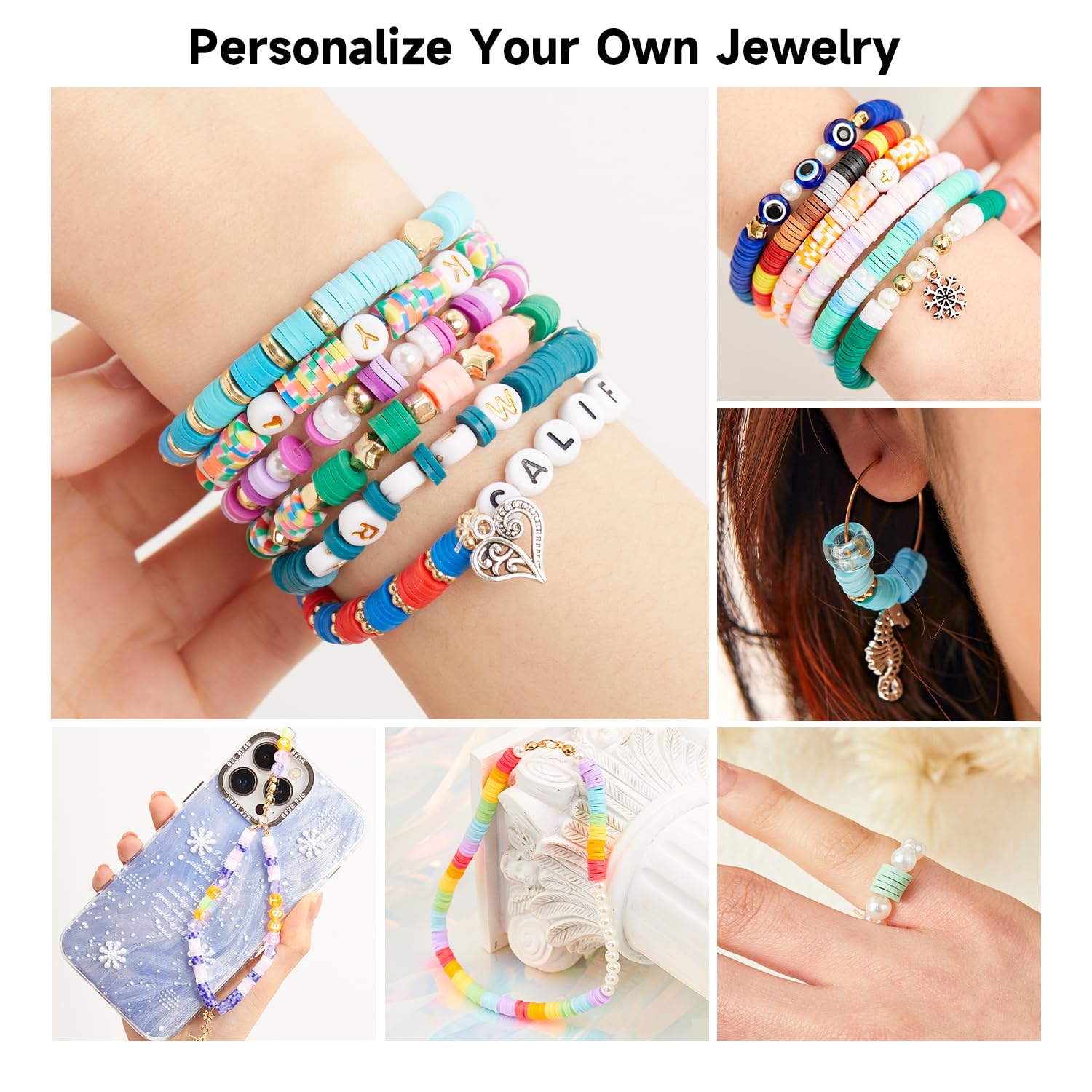 Amazon.com: INSCRAFT 22000 Pcs Clay Beads for Bracelet