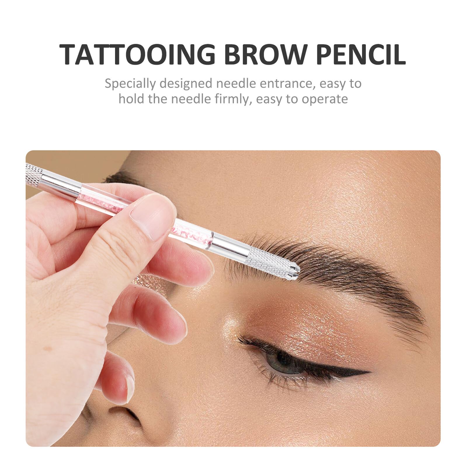 Baluue 10 Stück Microblading Augenbrauenstifte mit Doppelseitigem Design Abs Material Leicht zu Halten Tätowierstifte für Präzises Augenbrauen Make Up und Natürliches Aussehen