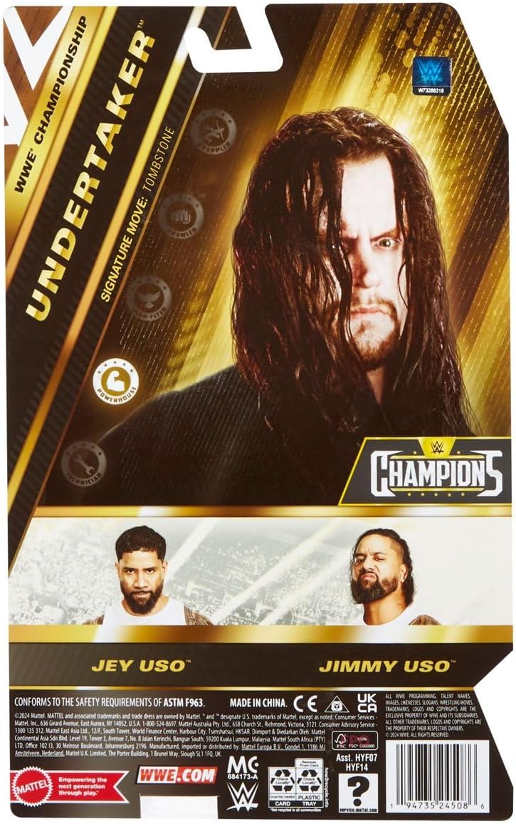 WWE Main Event Series Champions - 6-inch Articulated Figure - Undertaker Figures + Belt