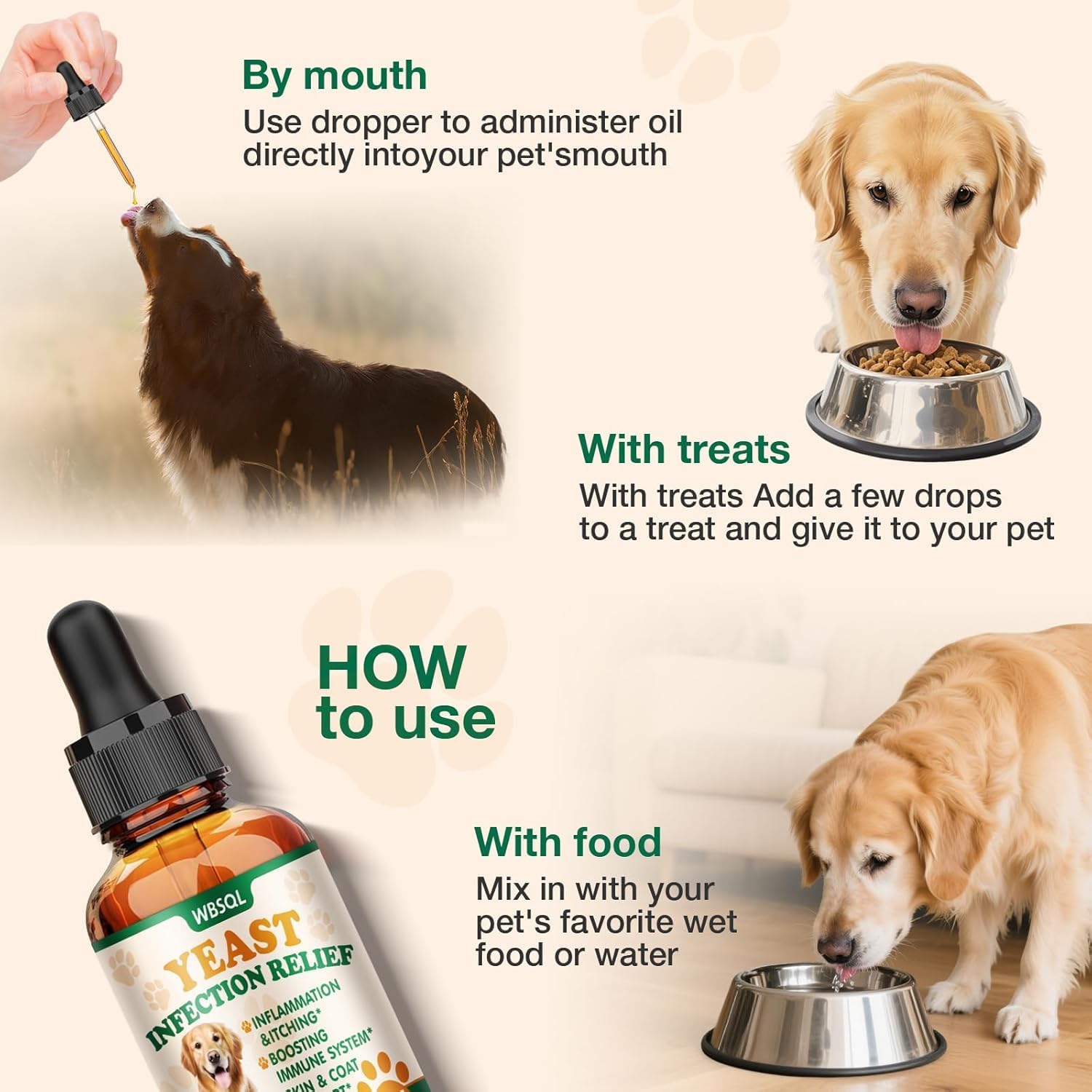 Pet Yeast Infection Treatment - Ear Skin Itch & Allergy Relief Immune Support 2 fl oz