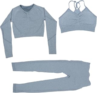 1 Conjunto De Roupas De Ioga Leggings Sem Costura Roupa De Treino Tops De Cintura Leggings Sem Costura Tops All In Motion Leggings Treino Feminino Serve Conjunto De Roupas De
