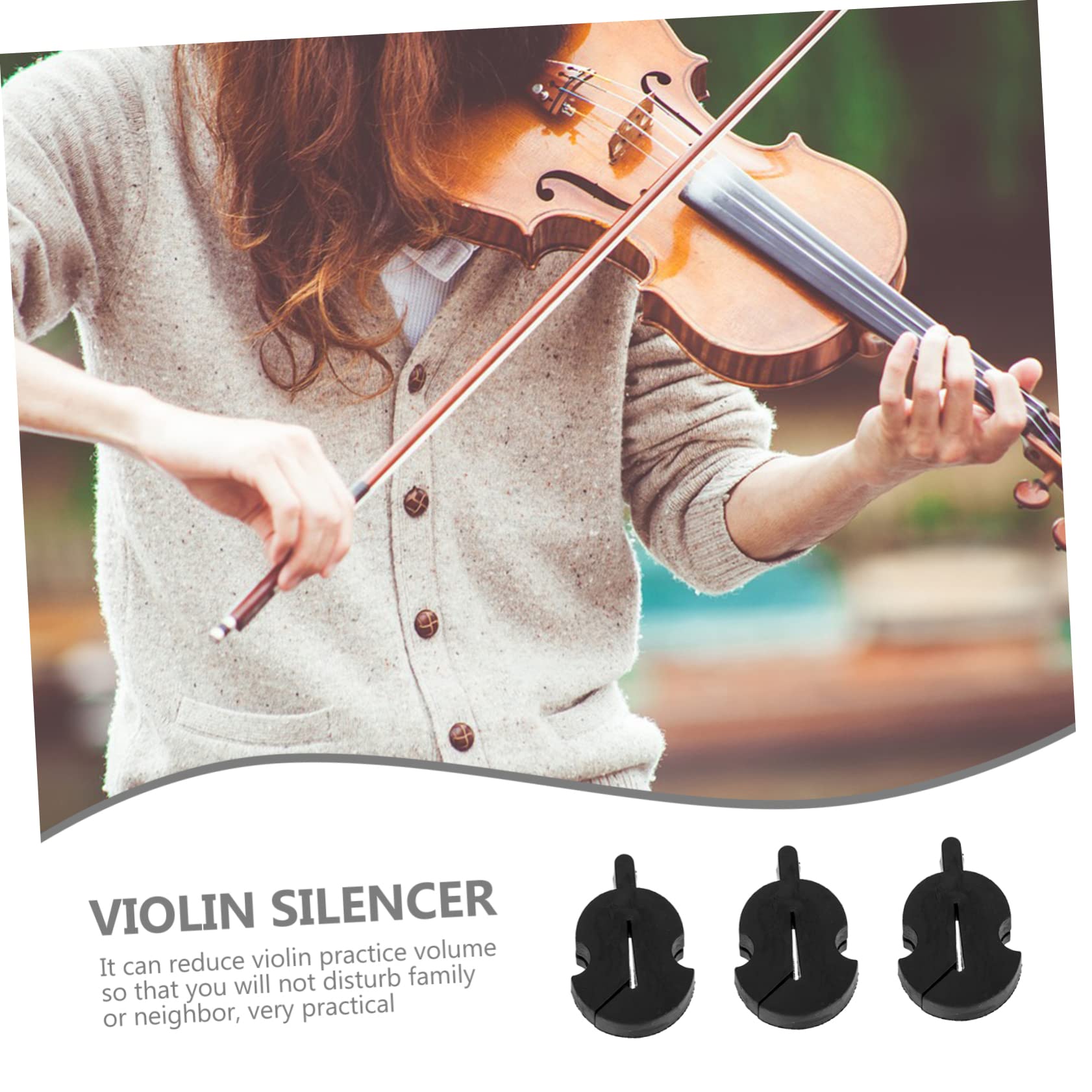 SECFOU Sordina Accessorio in Gomma per Silenziatore Pezzi 8 Violino senza Pratica Attenuazione Volume Alterare Tono per Principianti