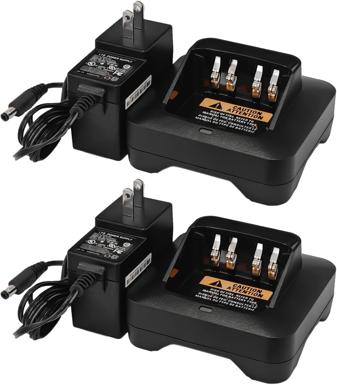 2 Pack PMPN4527A Charger XPR3500 Battery Rapid Charger Dock for XPR3300e XPR3300 Radio XPR7350e Compatible Batteries APX4000 PMNN4409AR PMNN4493 Battery Charger Base Walkie-Talkie Accessories