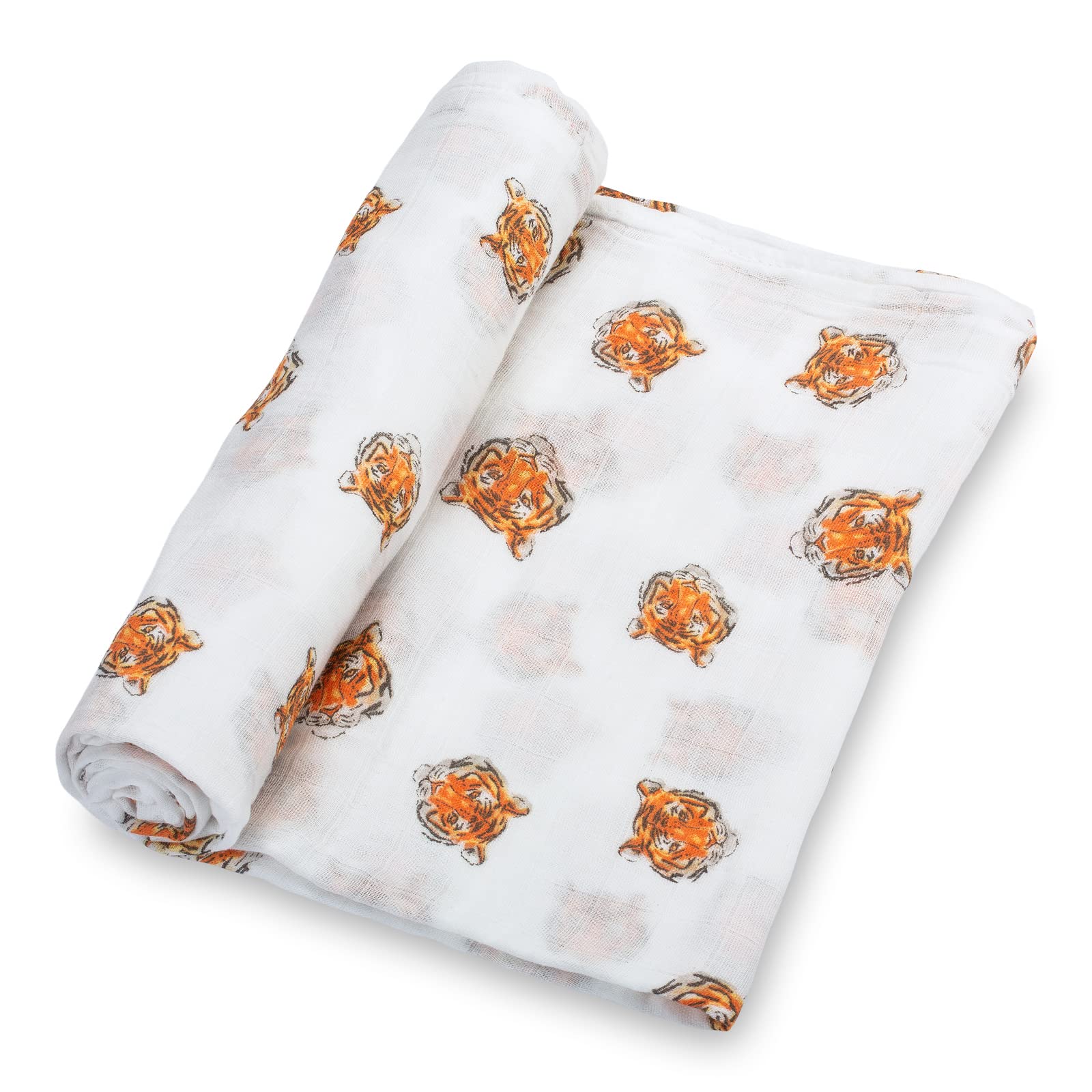 LollyBanks Muślinowy koc do przewijania | 100% bawełna | koc dla noworodka i niemowląt | duży 120 x 119 cm dla dziewcząt | lekki i oddychający |