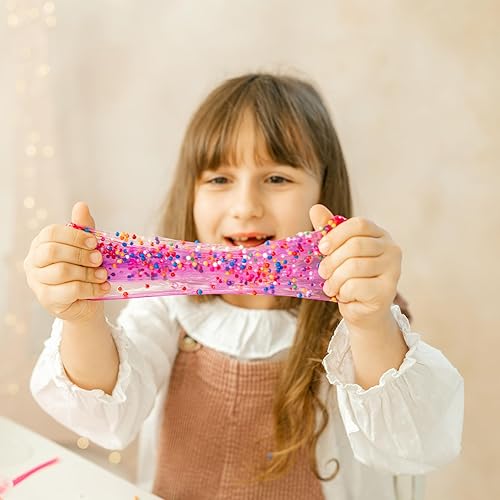 Miniatura 8 de Kit de slime de princesa para niñas, slime prefabricado colorido a base de agua, brilla en la oscuridad, polvo de purpurina, kit de unicornio de