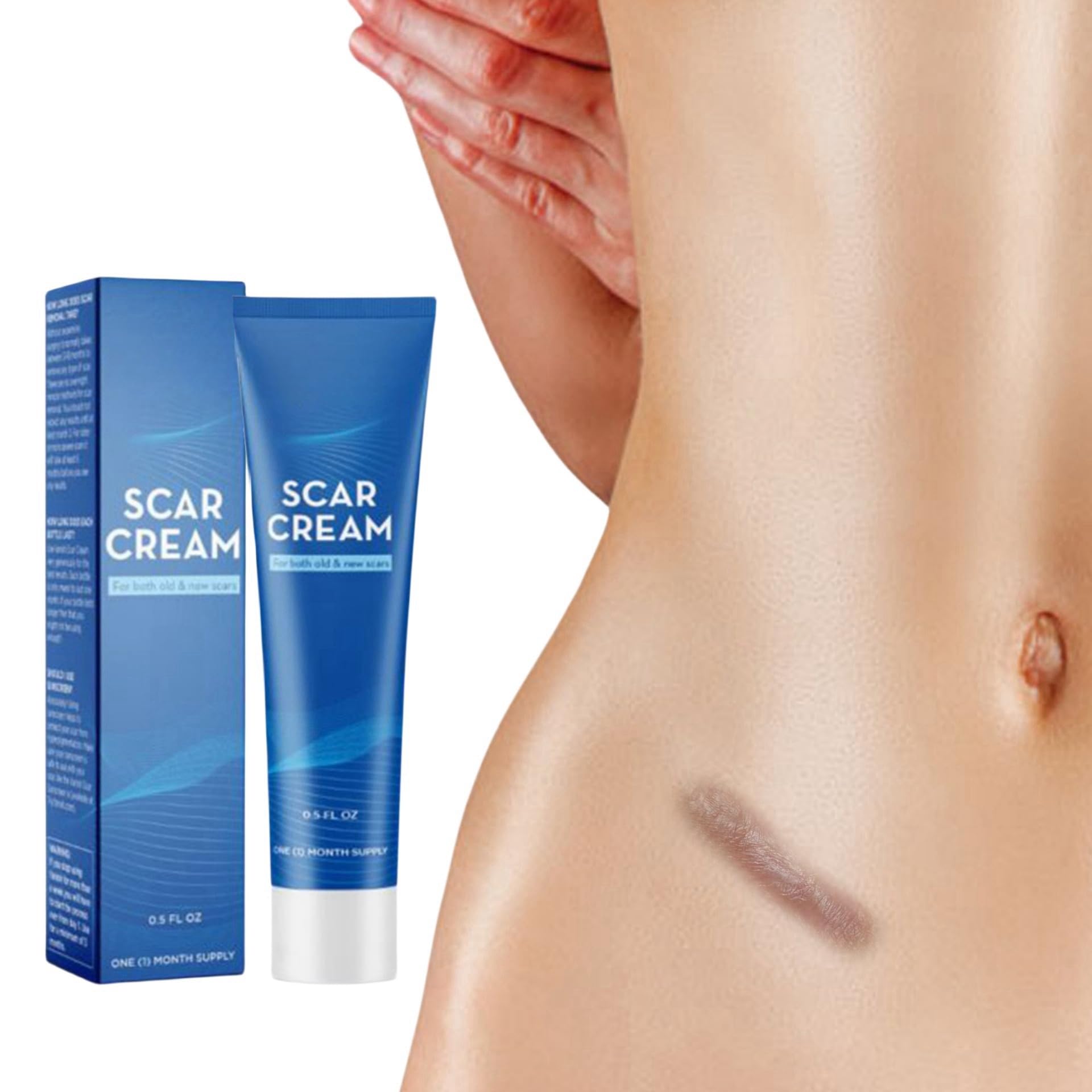 Skin Repair Cream Scar Cream Nursing Scald Burn Print Acne Print Fading Smooth Care Cream Scar Cream 0.5 FL.oz, Natural And Gentle Repair Scars and Blemishes, Helps to Prevent New Scarring