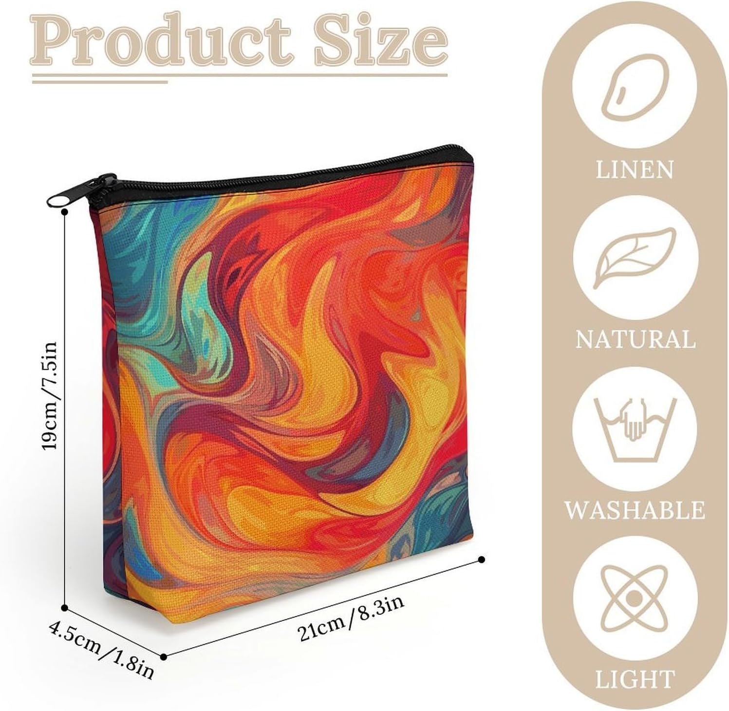 Artistic Effect Colorful Makeup Bag Cosmetic Pouch Toiletry Bag image 2