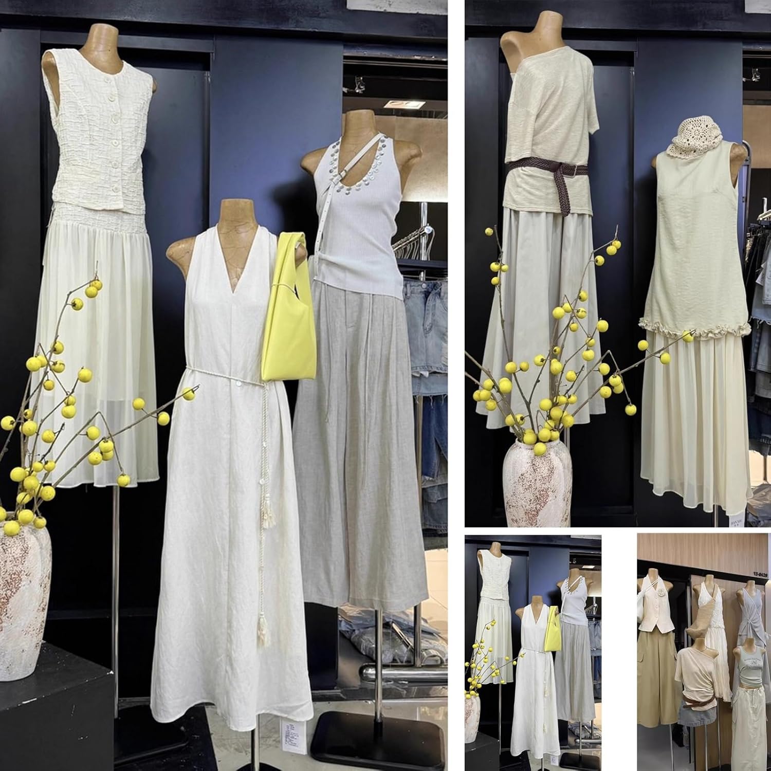 Retail Mannequins Torso with Triangular Base, Kraft Paper Torso Manikin, Suitable for T-Shirts and Skirts,Gold