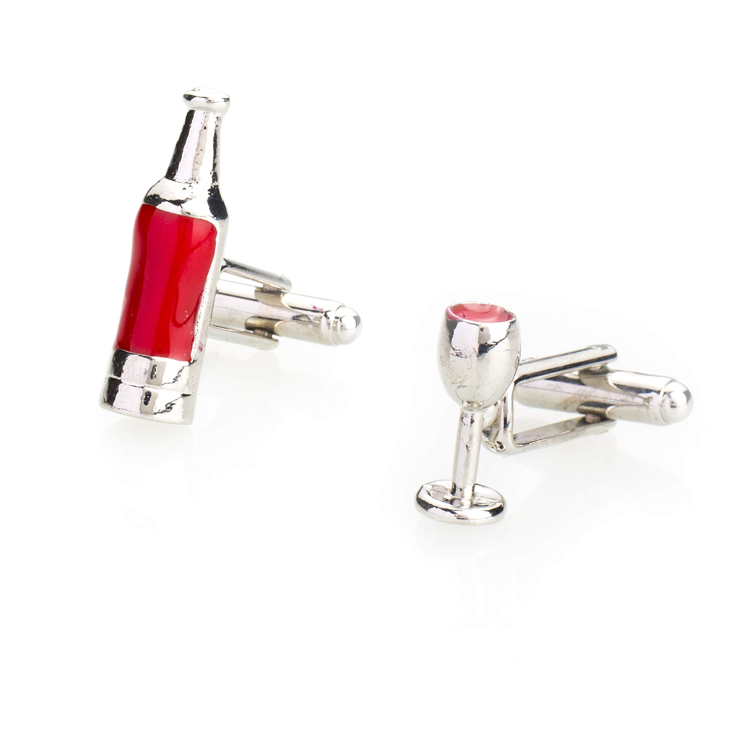 Shining Jewel Elegant Fancy and Designer Silver Plated Cufflinks for Men - Wine Bottle Design (SJ_7116) (B07H5NWH1Q) Amazon Price History, Amazon Price Tracker