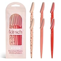 Vista 17 de Kitsch Dermaplane Maquinilla de Afeitar para Rostro de Mujer – Maquinillas de Afeitar Faciales para Mujeres y Hombres, Recortadora de Cejas