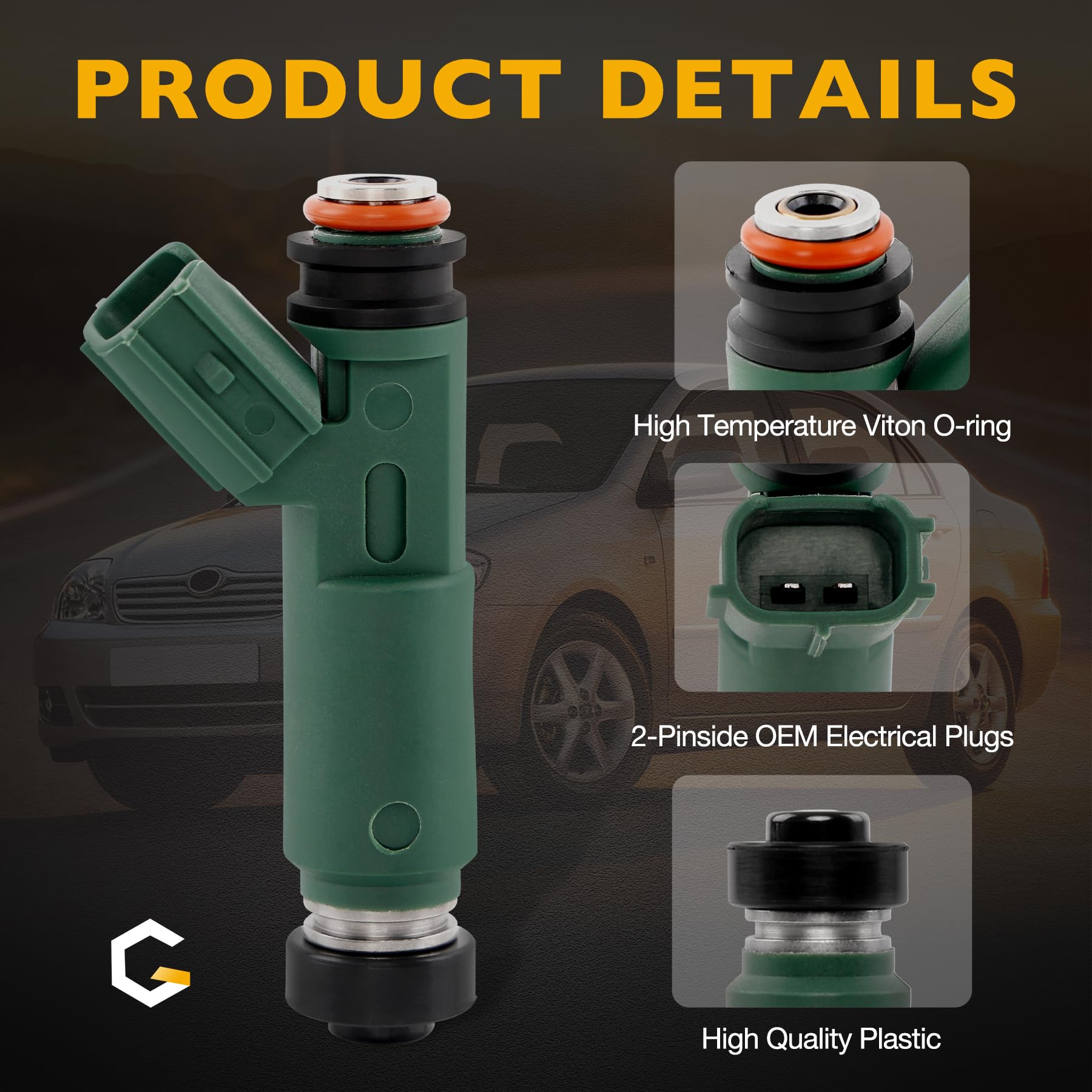 Amazon.com: Fuel Injector 12 Holes 4Pcs | 1.8L L4 Gas DOHC | for