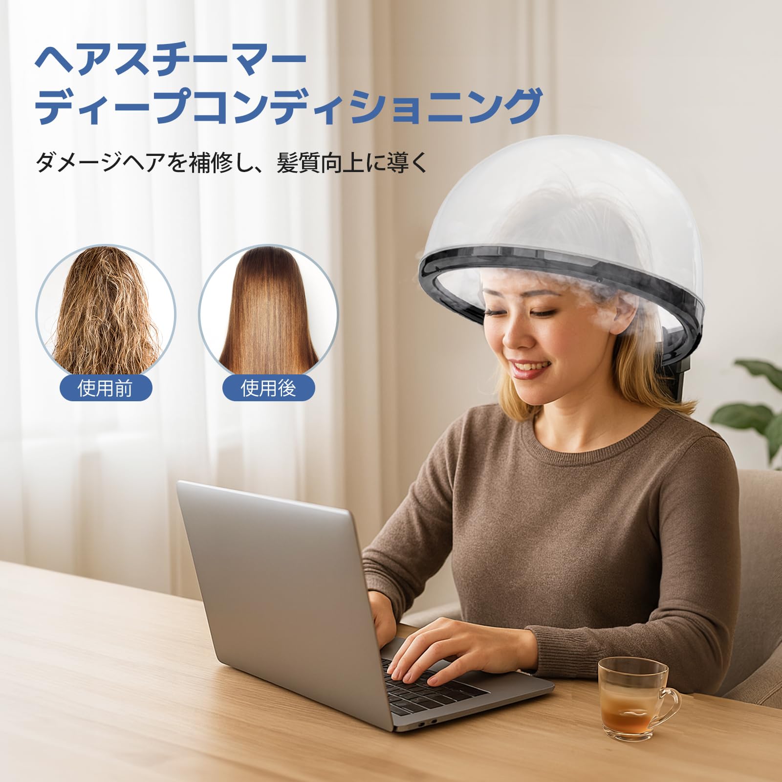 Amazon.co.jp: 2in1 フェイス & ヘアスチーマー フェイススチーマー