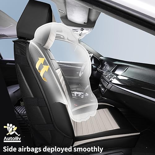 Miniatura 3 de Fundas de asiento delantero de automóvil, fundas de asiento de piel de napa transpirable para automóviles, cojines universales para asientos