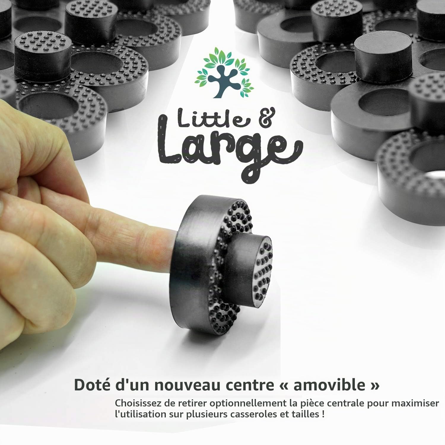 The Garden Gecko Little & Large Lot de 20 Pieds Invisibles pour Pots de Fleurs et Pots de Fleurs d'extérieur | Un Panier à Plantes avec poignée au Sol | Lot de 20 Double Taille