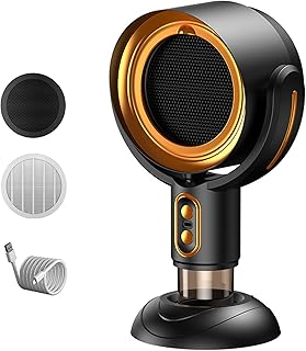 PuffHide Purifier for Smoking Indoors, Portable Range Hood for Cooking, Detachable puff hide Purifier Fan and Washable Smoke Filter for Indoor BBQ,Hot Pot (Black-gold)