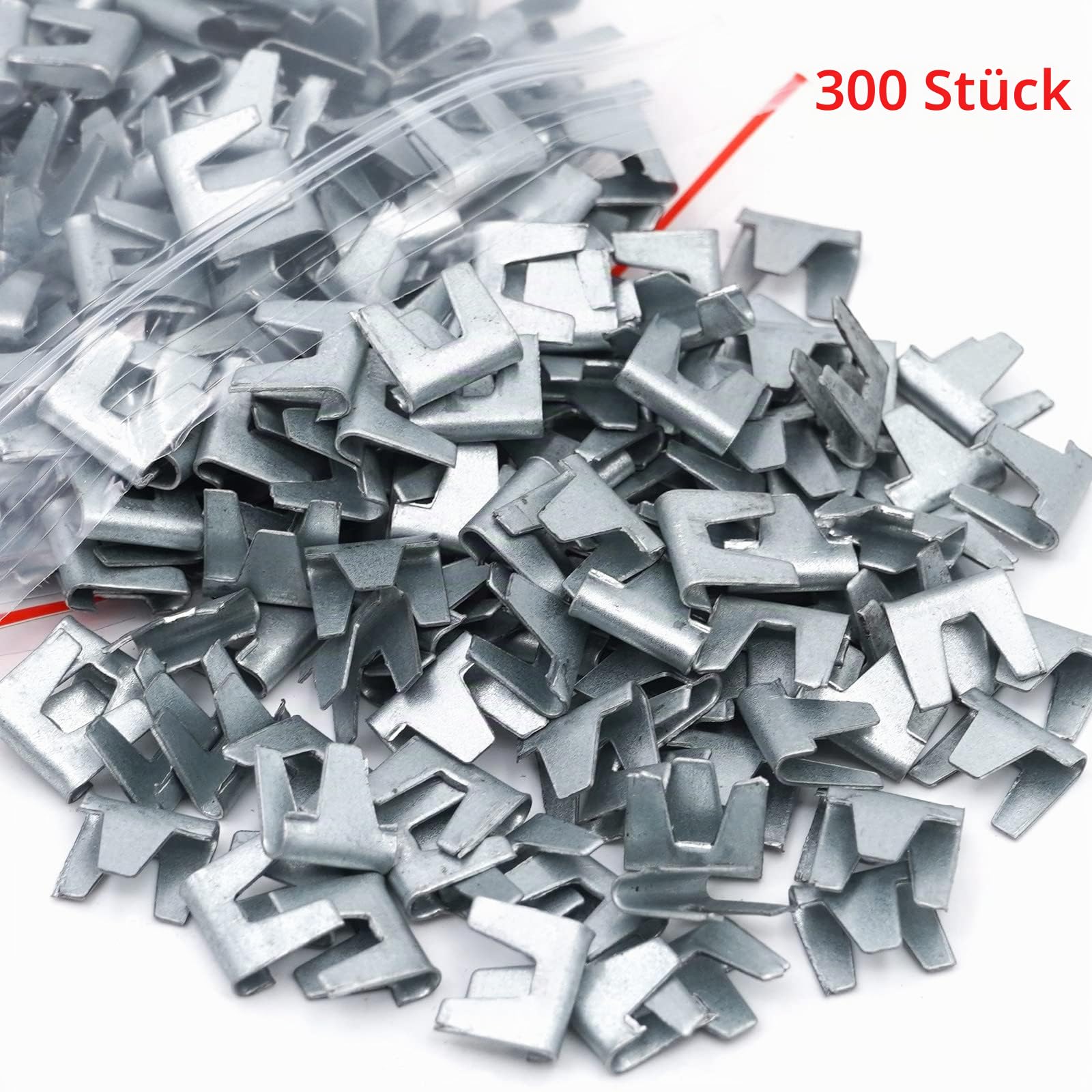 DrahtkäFig Zangen und 300 Stück Schnallen Clips Metallschnallen Clip Zangen HaustierkäFig-Installationswerkzeug für Haustiere Hunde Katzen Kaninchen Käfig und Rinder Schafe Zaun
