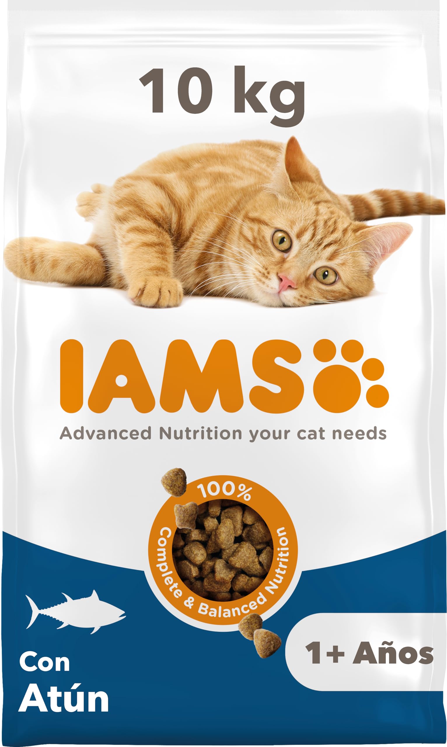 IAMS Alimento seco para gatos con atún, comida seca para gatos adultos de más de 1 año, 10 kg