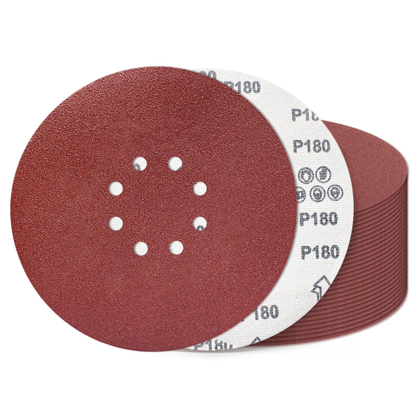9" Sanding Discs - 20 Pack 240 Grit -12