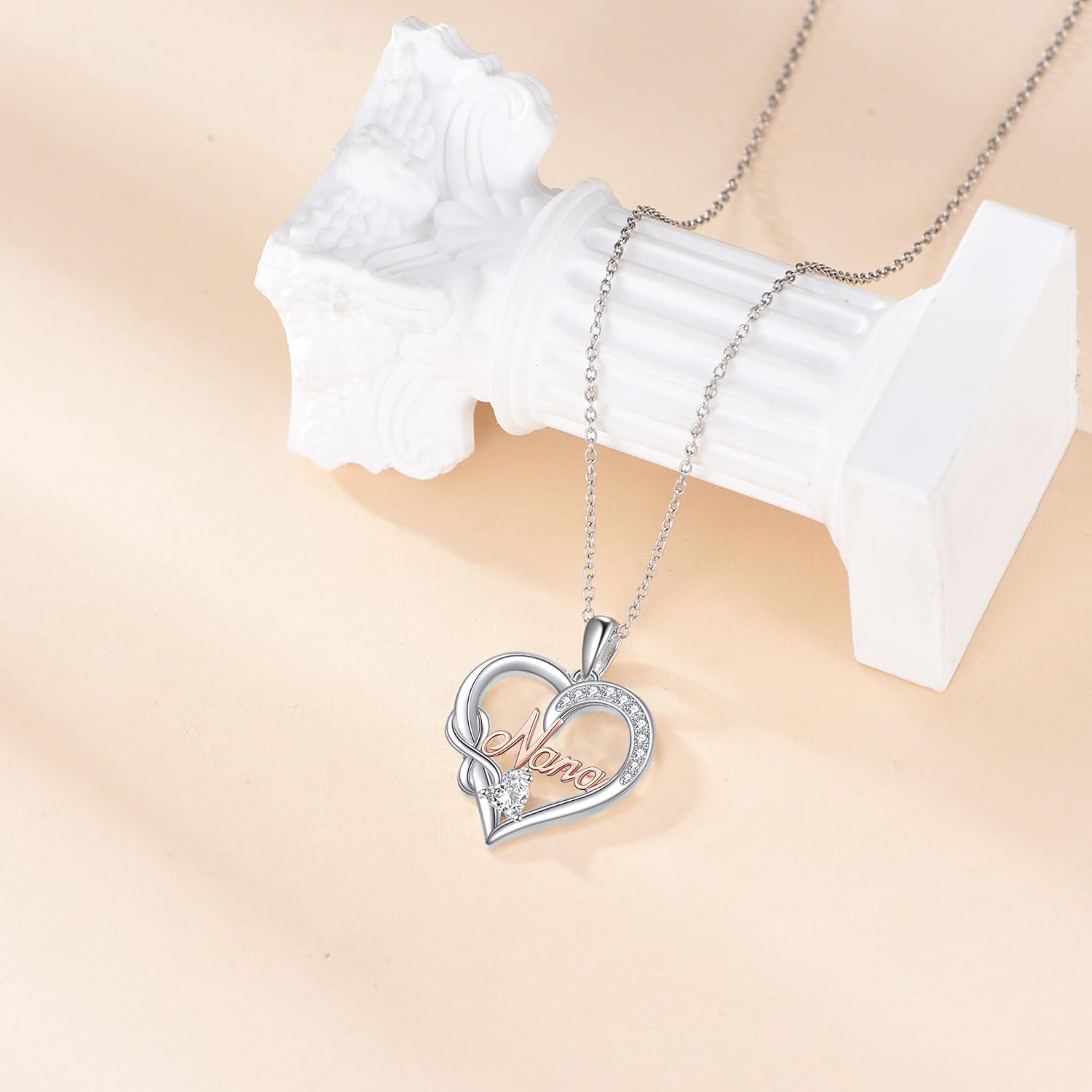 Birthday Gifts for Her 925 Sterling Silver Mom Granddaughter Nana Grandma Wife Sister Aunt Infinity Heart Jewelry for Women Christmas Mothers Day Gifts - Image 2