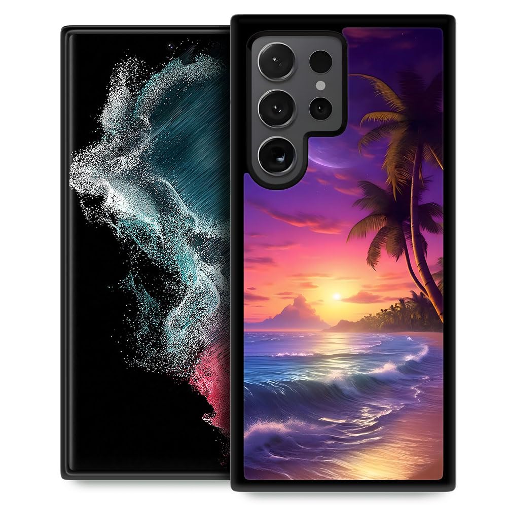 ZHEGAILIAN Compatible with Samsung Galaxy S24 Ultra Case,Pattern Design Hard PC Back Cover Non-Slip Soft TPU Protective Case for Samsung Galaxy S24