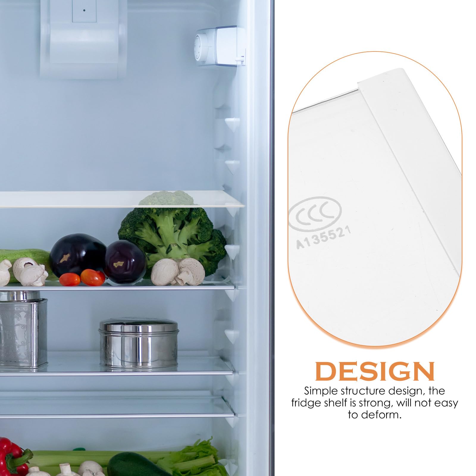 Divisorio Frigo in Vetro Temperato, 1 Pezzo, Separatore Interno