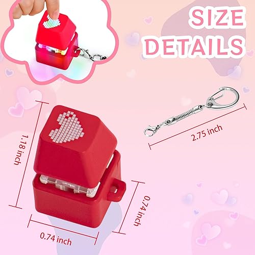 Miniatura 8 de Keyboard Fidget Toys for Adults Keyboard Clicker with LED Light Keychain Fidget Sensory Fun Toys for Anxiety Decompression (Macaroon1, 4 in 1)