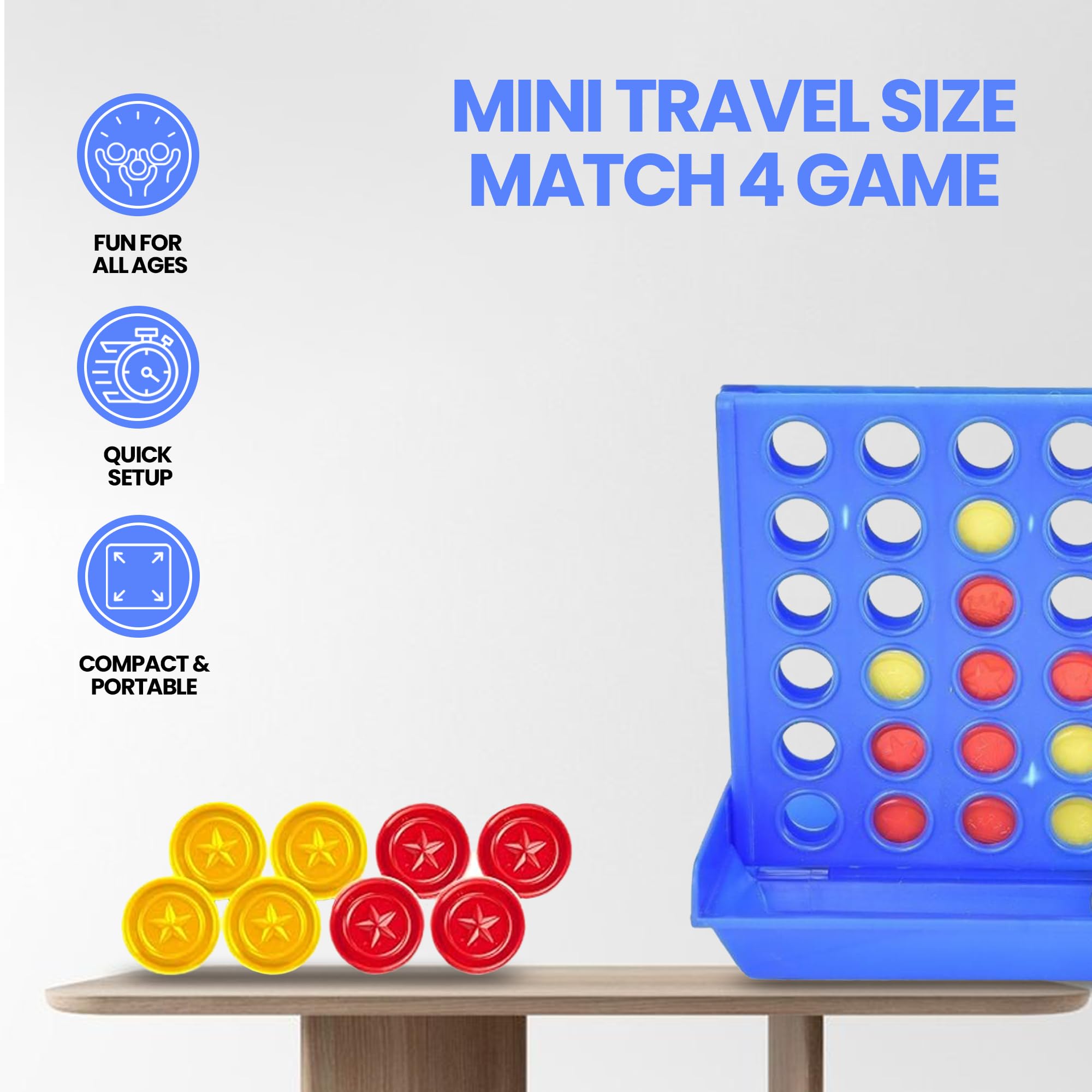 HIFEN TOYS® Quad Connect 4 in a Row Strategy Board Game for Kids Aged 5+ 2 Player Educational Family Toy for Boys Girls and Adults Best - Image 3