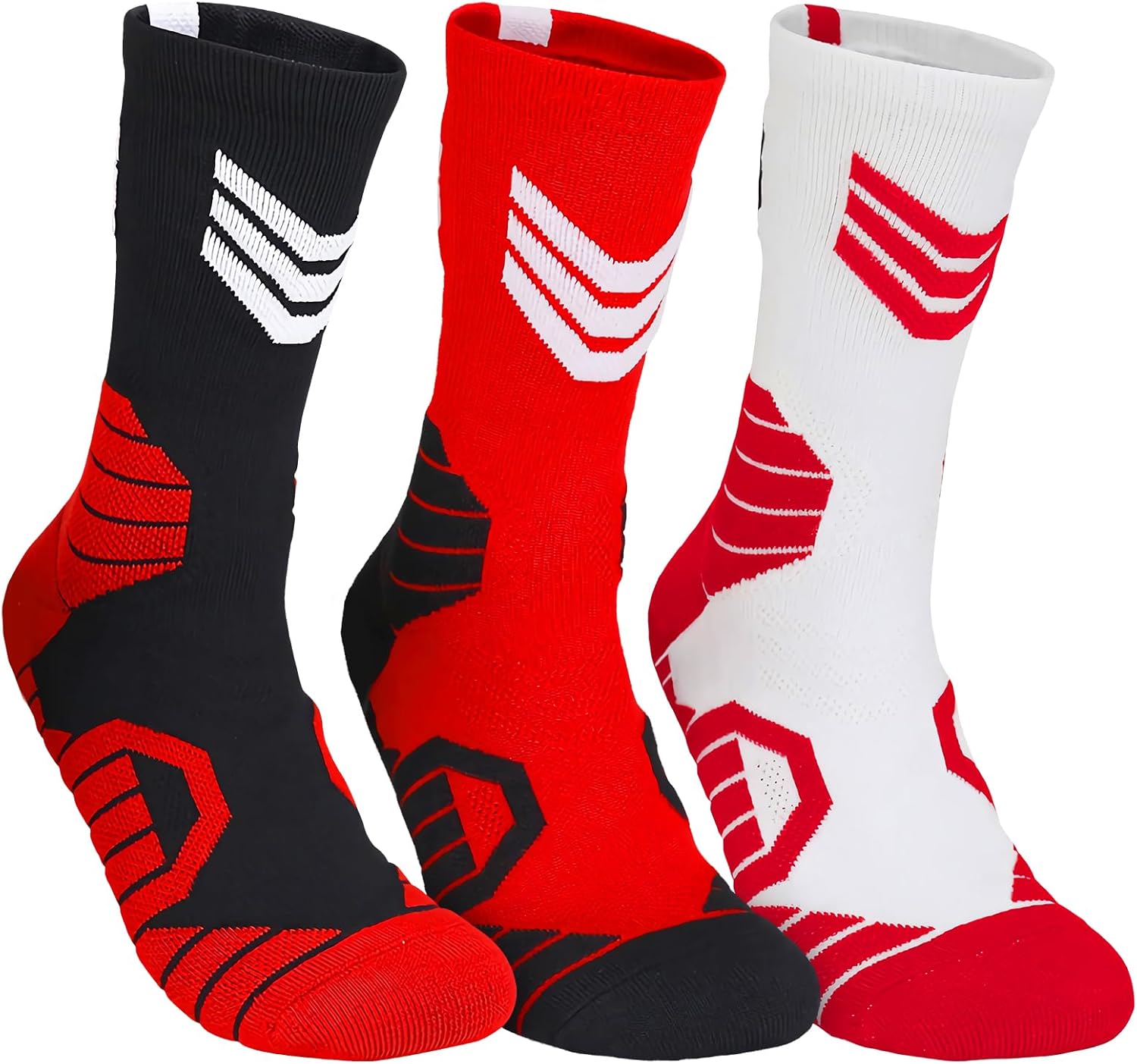 Basketball Socks - Men & Women Athletic Running Compression Cushion Team Number Socks