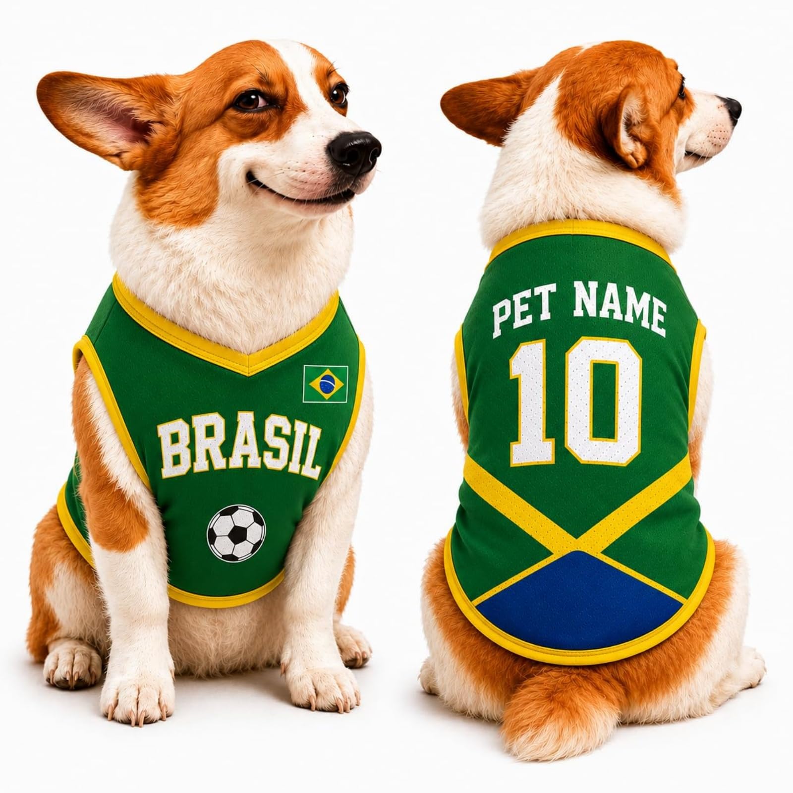 Custom Dog Football Jersey with Name Number Logo, Personalised 2026 Pet Jersey, Breathable Quick Dry T-Shirt for Small Medium Large Dogs, Gift for Fans