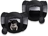 Vista 1 de ZONETECH Tienda de campaña portátil plegable para mascotas, tamaño mediano, de alta calidad, para interiores y exteriores, malla al aire libre