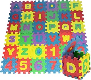 Comprar 108 Piezas Alfombra Juego Puzzle Infantil, Rompecabezas Goma Eva, Alfombra Infantil Tapete Juego, Colchoneta Rompecabezas Infantiles, EVA Segura, Números y Letras, 6 × 6 cm, Multicolor