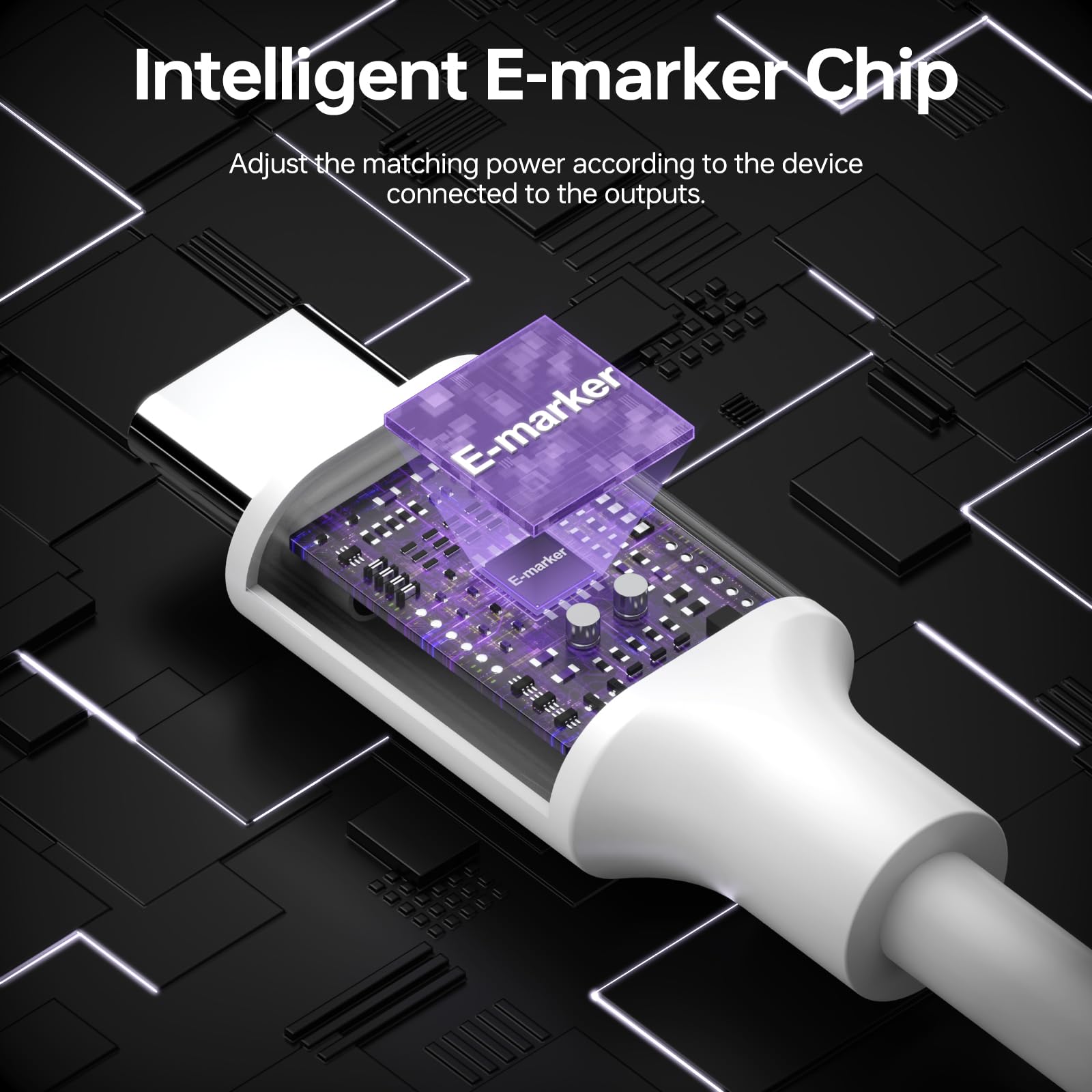 thumbnail: 100W USB-C Oplader 2 Poorts | GaN Technologie Voor MacBook, IPad, Galaxy | Met 1,8m Kabel