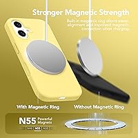 Vista 73 de GONEZ Funda para iPhone 14 Pro, compatible con Magsafe, con protector de pantalla + protector de lente de cámara, forro de microfibra suave