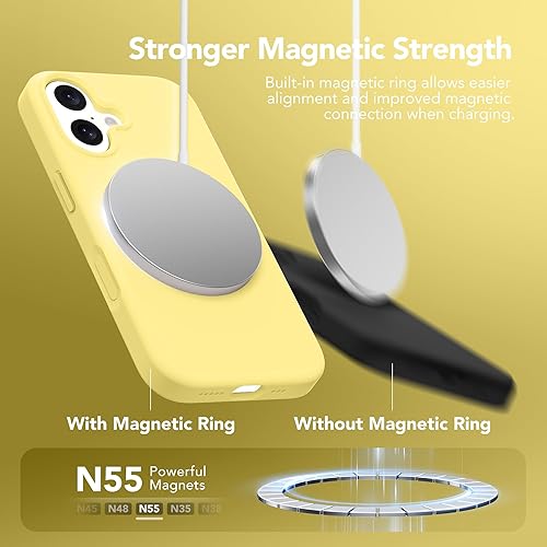 Miniatura 73 de GONEZ Funda para iPhone 14 Pro, compatible con Magsafe, con protector de pantalla + protector de lente de cámara, forro de microfibra suave