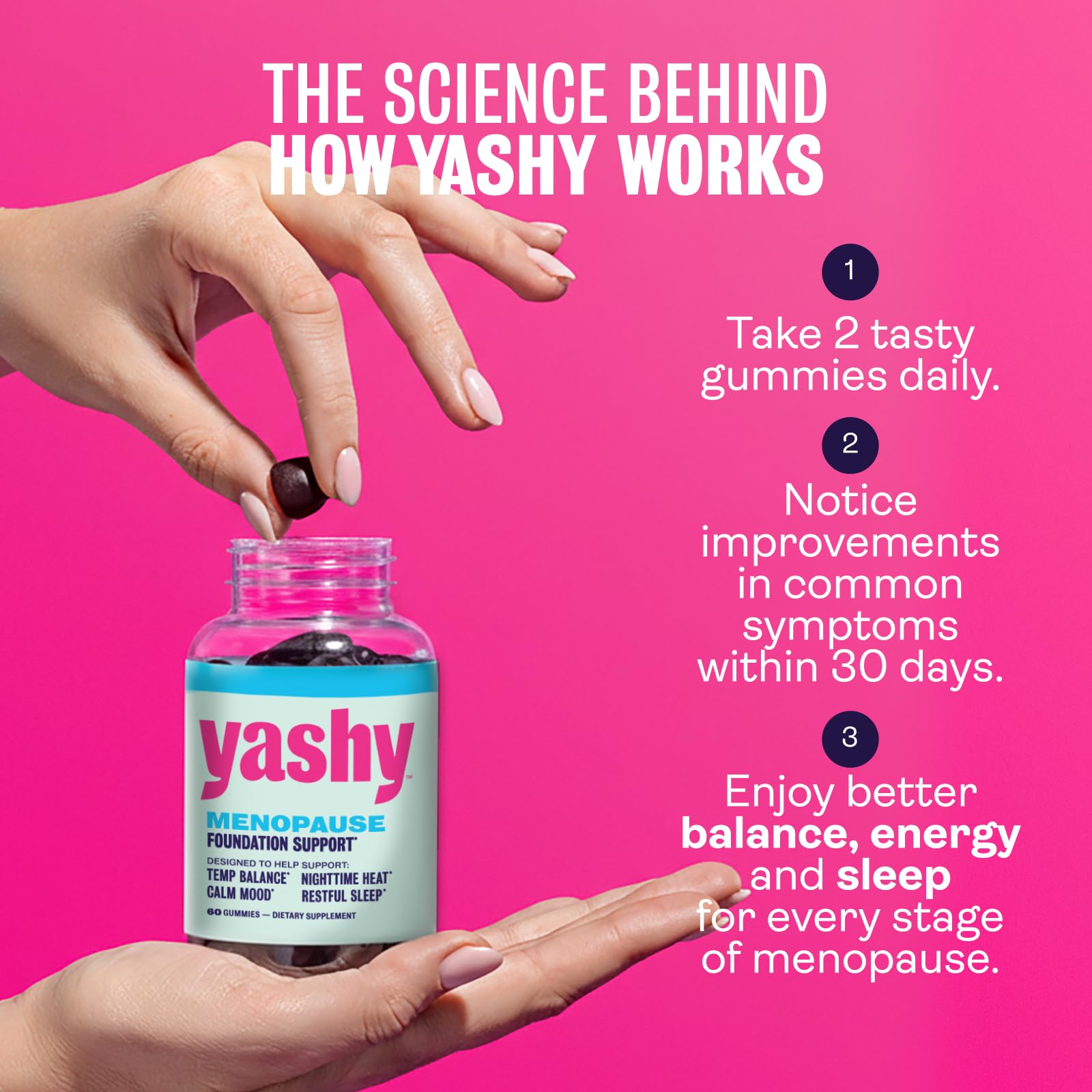 Gummies for Menopause | Hormone-Free Supplements for Women | Clinically Backed | 30 Servings | Helps Alleviate Hot Flashes, Night Sweats, & Mood Swings | Supports Libido | BlackBerry Flavor