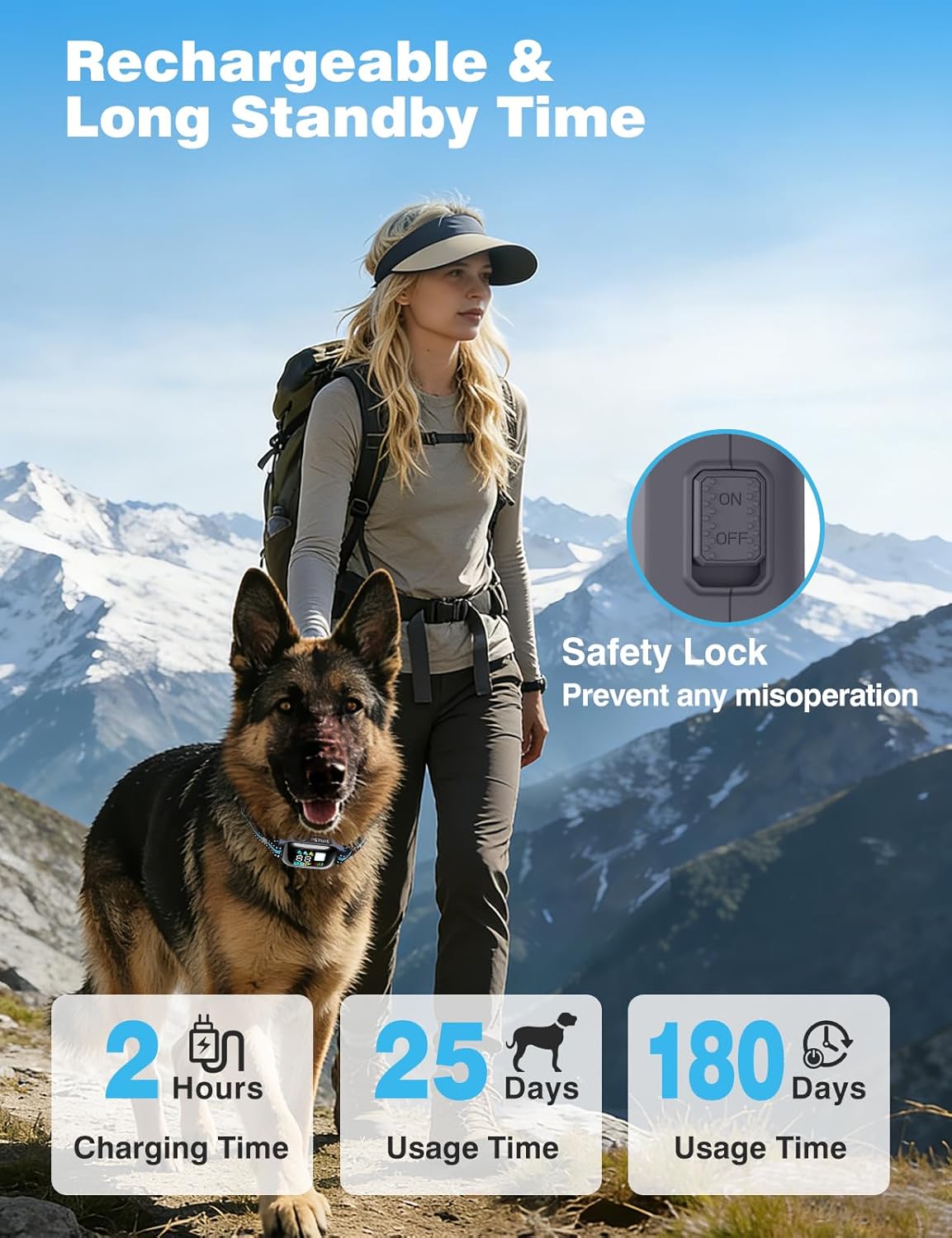 2-in-1 Dog Shock & Bark Collar Combo - New Updated Automatic Bark Collar & 3300Ft Remote Training Collar with 3 Training Modes for 7-120lbs Small Medium Large Dogs, IPX7 Waterproof E-Collar