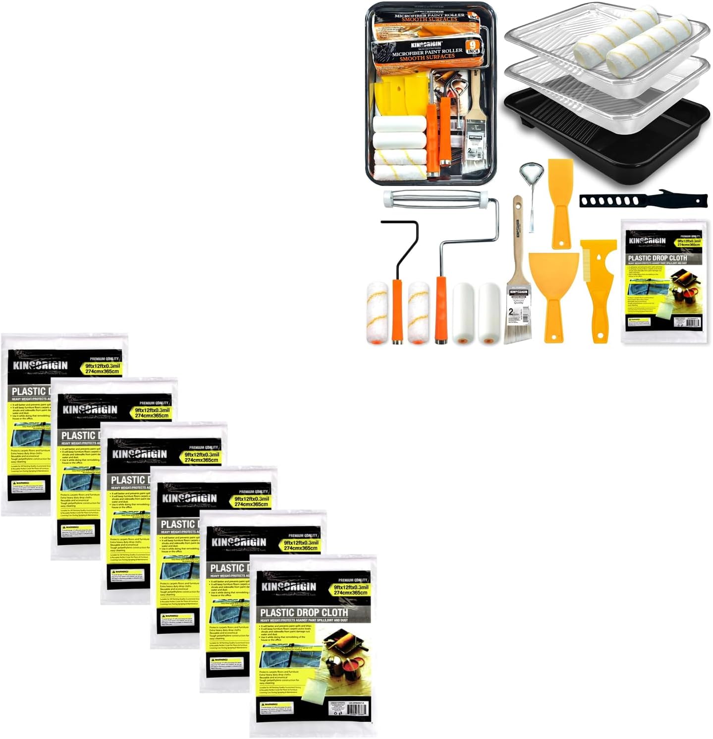 Drop Cloth with 18 Painting Kit