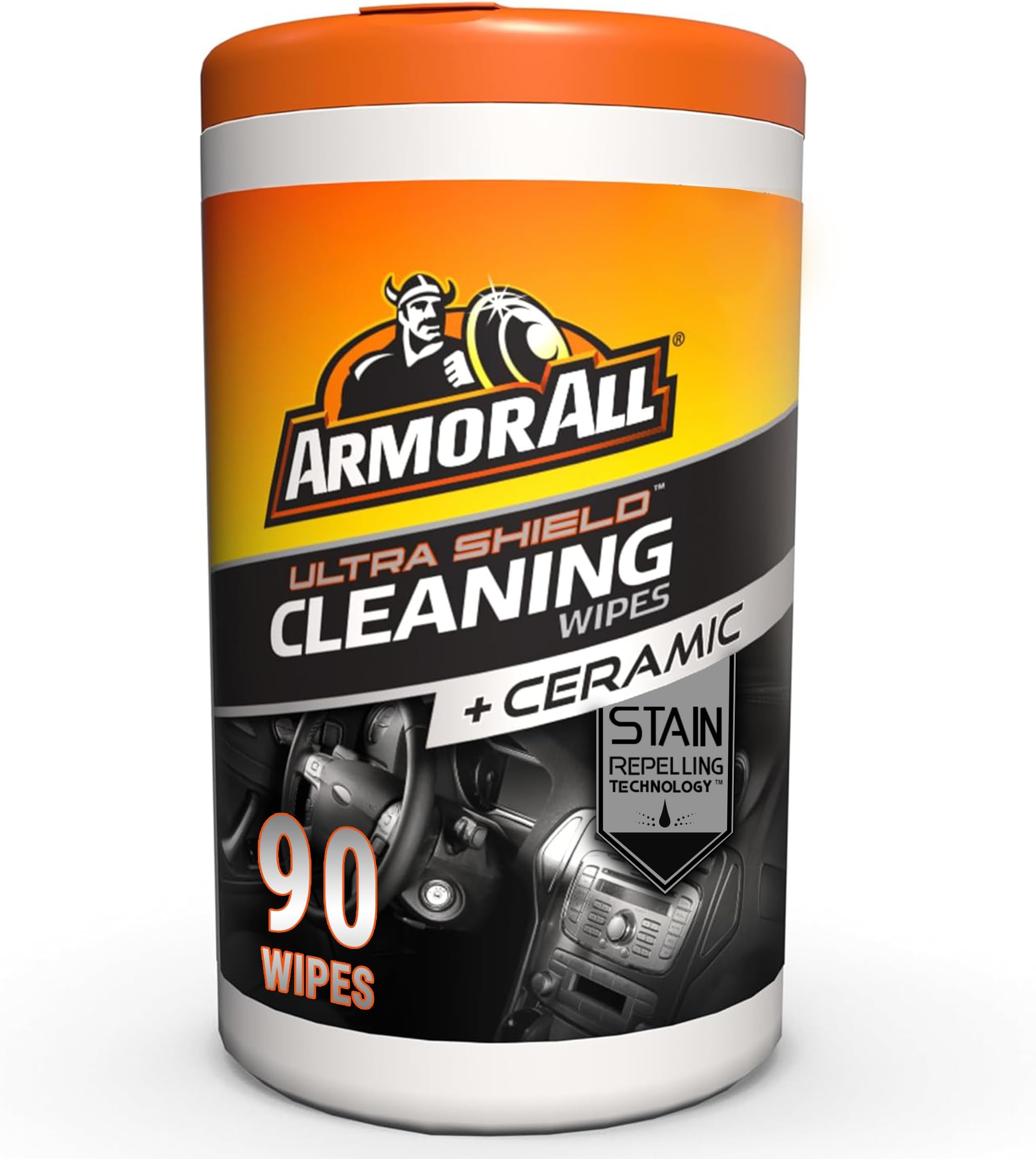 Armor All Ultra Shield + Ceramic Cleaning Wipes, Car Interior Cleaner Wipes with
