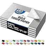 Party Solids Silver Tissue Paper for Gift Bags - 15 X 20 Bulk Tissue Paper Silver 480 Sheets - 10lb Newsprint for Packing, Birthday Gift Box Filler, Packing Supplies for Moving Supplies