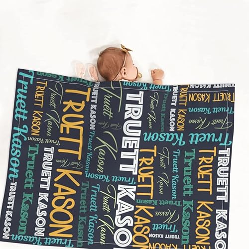Miniatura 30 de Manta personalizada para bebés, niñas y niños, mantas de bebé personalizadas con nombre, mantas personalizadas para niños, manta de bebé