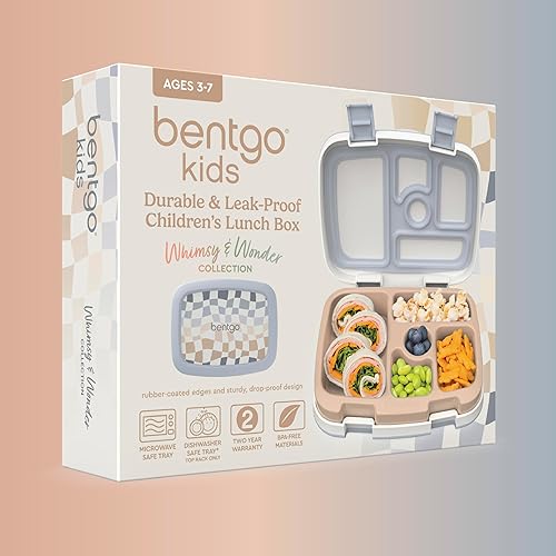 Miniatura 207 de Bentgo Kids Prints - Lonchera para niños, a prueba de derrames, con 5 compartimentos, estilo bento, tamaño de porciones ideales para edades de 3 a 7